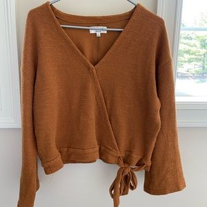 Madewell Faux Wrap Pullover Sweater